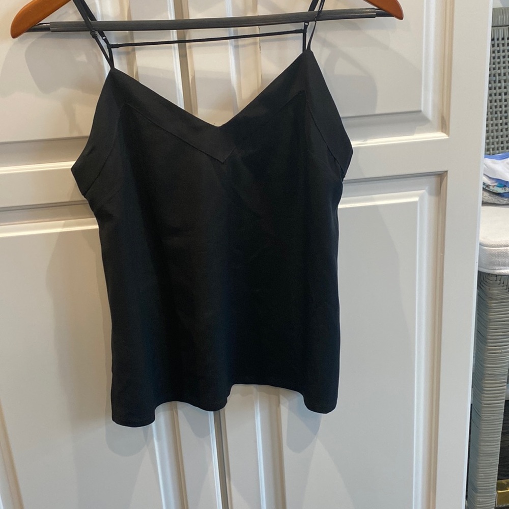 Cuyana XS Black Silk Cami